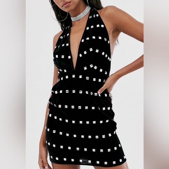 ASOS Dresses & Skirts - Velvet Mini Embellished Dress